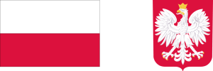 Na obrazku znajduje się flaga Rzeczpospolitej Polskiej i godło
